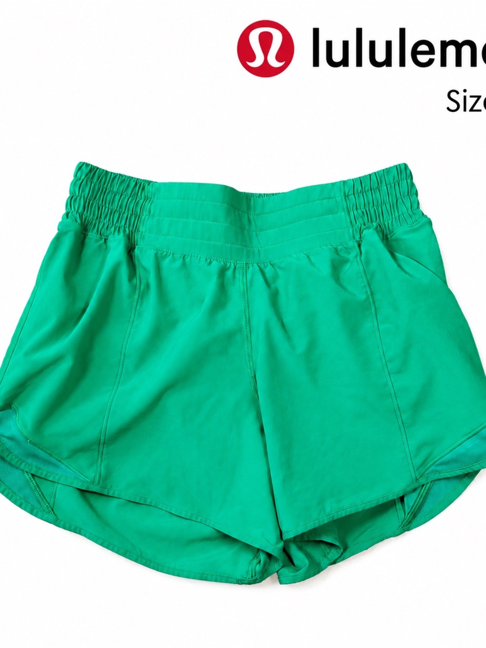 Lululemon Hotty Hot Shorts Womens 2 Green 4” Lined Running Athletic - Picture 1 of 7